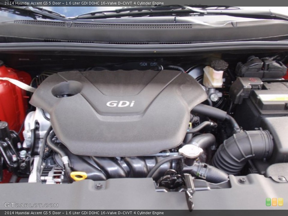 1.6 Liter GDI DOHC 16-Valve D-CVVT 4 Cylinder Engine for the 2014 Hyundai Accent #91665602