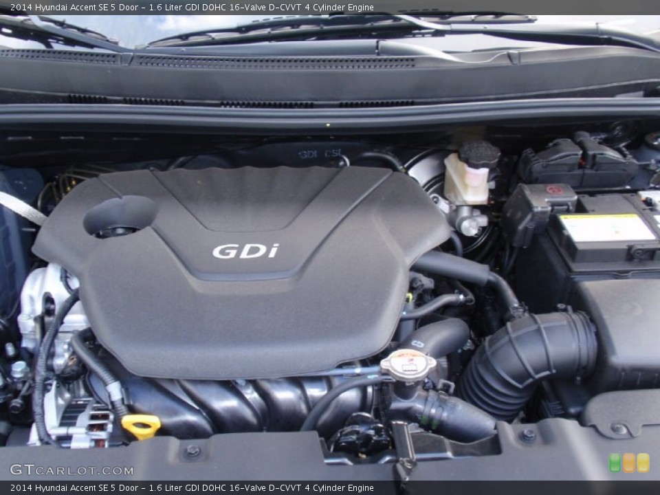 1.6 Liter GDI DOHC 16-Valve D-CVVT 4 Cylinder Engine for the 2014 Hyundai Accent #91666970