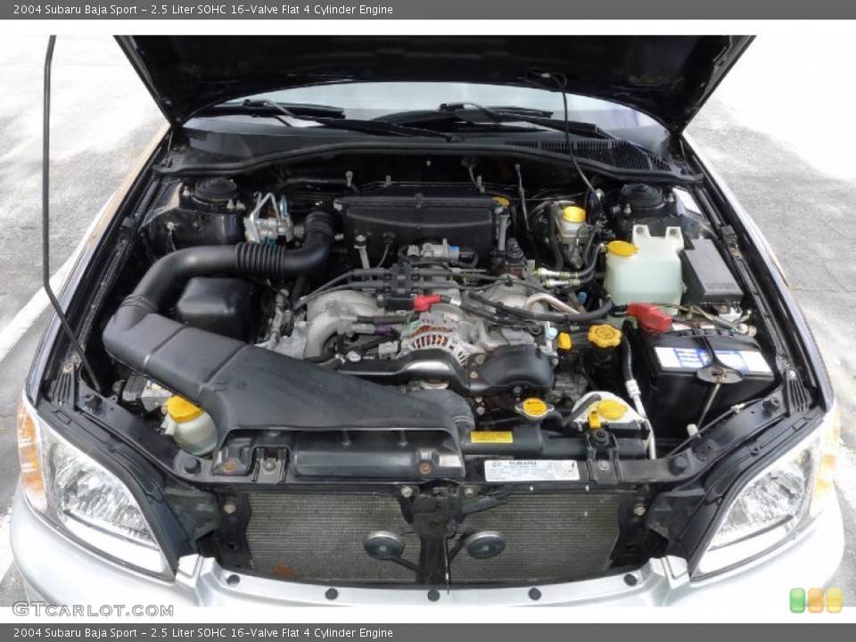 2.5 Liter SOHC 16-Valve Flat 4 Cylinder 2004 Subaru Baja Engine