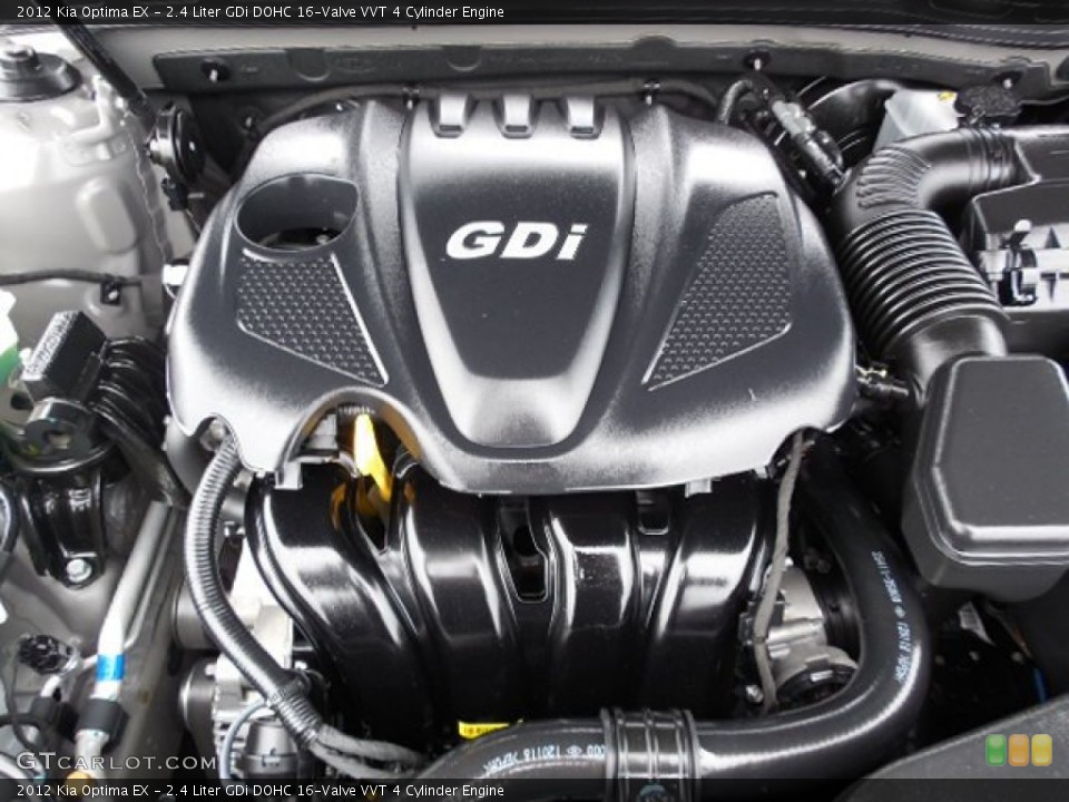 2.4 Liter GDi DOHC 16-Valve VVT 4 Cylinder 2012 Kia Optima Engine