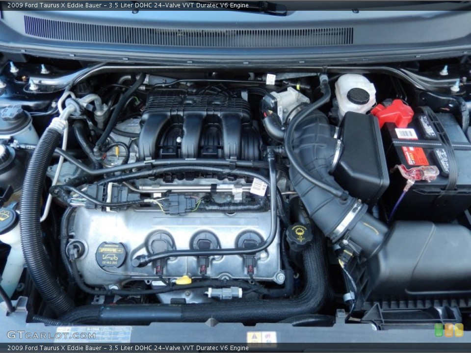 3.5 Liter DOHC 24-Valve VVT Duratec V6 2009 Ford Taurus X Engine