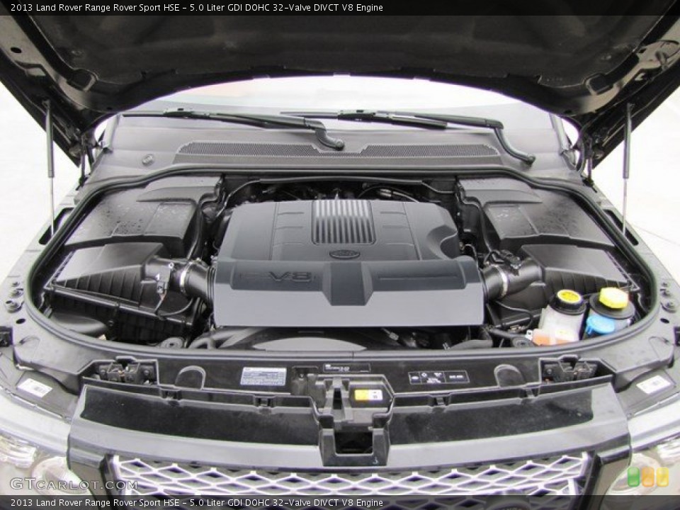 5.0 Liter GDI DOHC 32-Valve DIVCT V8 2013 Land Rover Range Rover Sport Engine