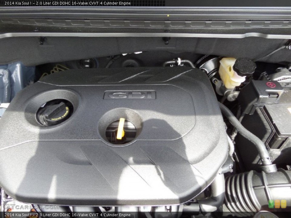 2.0 Liter GDI DOHC 16-Valve CVVT 4 Cylinder 2014 Kia Soul Engine