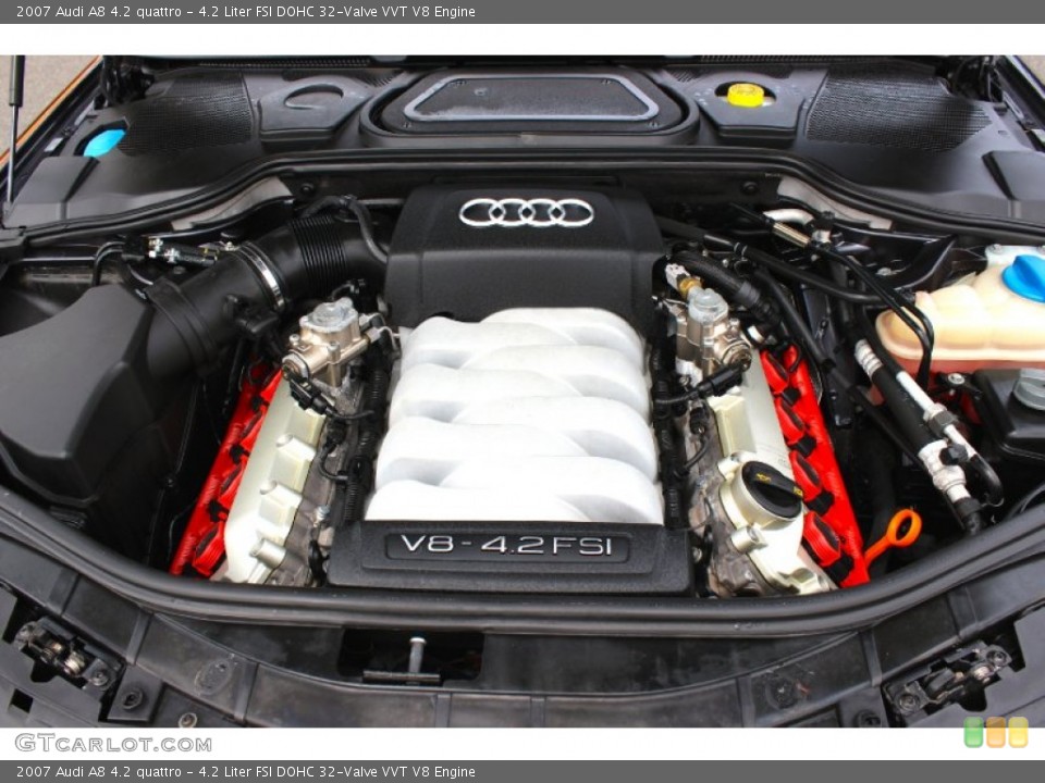 4.2 Liter FSI DOHC 32-Valve VVT V8 2007 Audi A8 Engine