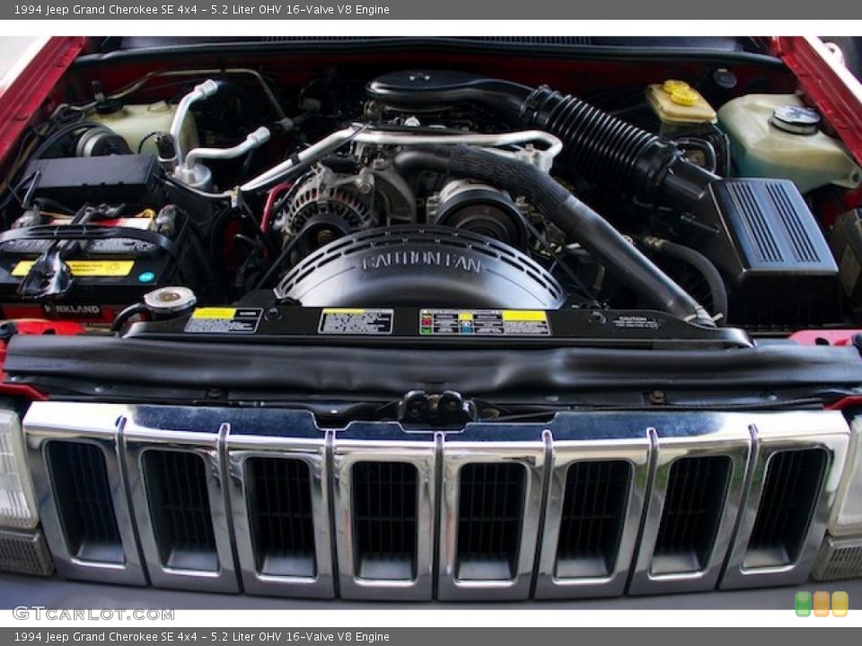 5.2 Liter OHV 16-Valve V8 1994 Jeep Grand Cherokee Engine