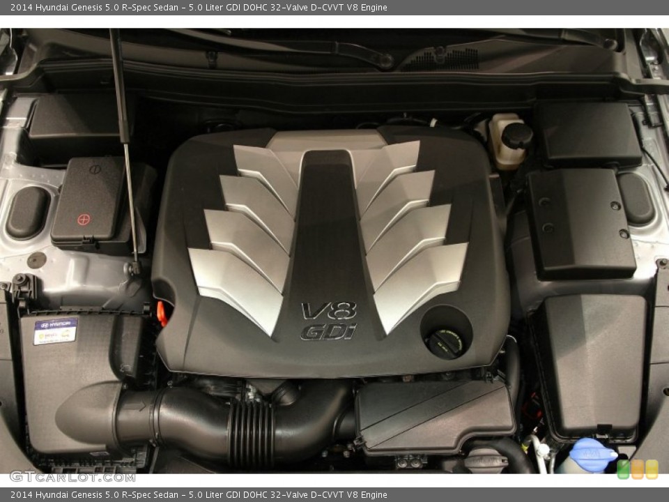 5.0 Liter GDI DOHC 32-Valve D-CVVT V8 Engine for the 2014 Hyundai Genesis #92420709