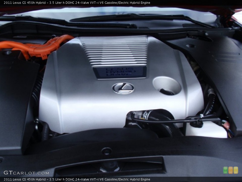3.5 Liter h DOHC 24-Valve VVT-i V6 Gasoline/Electric Hybrid 2011 Lexus GS Engine