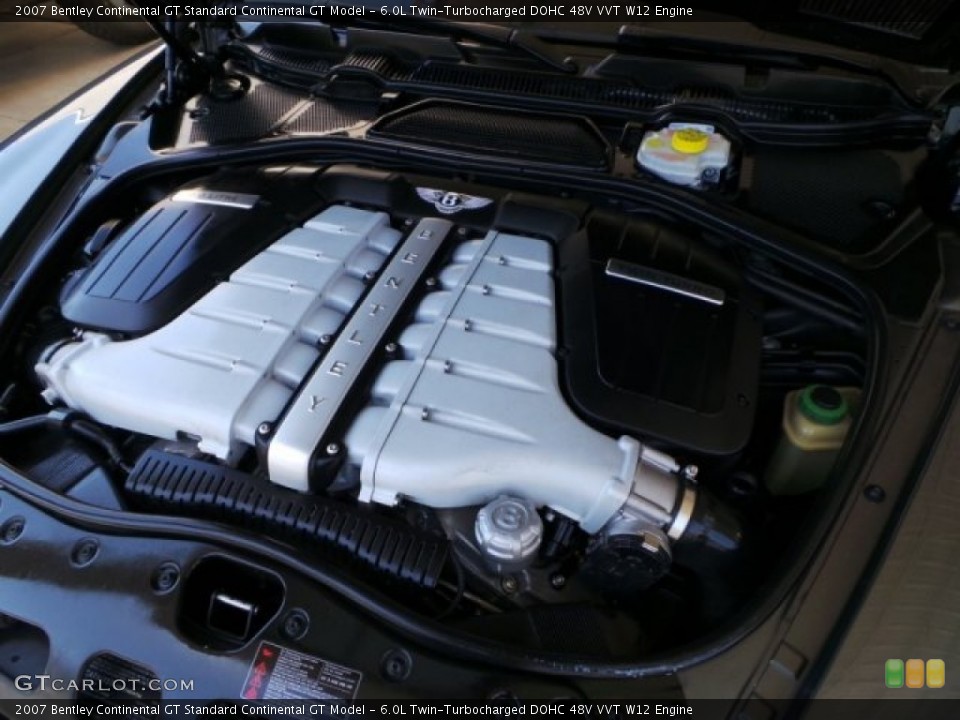6.0L Twin-Turbocharged DOHC 48V VVT W12 Engine for the 2007 Bentley Continental GT #92474794