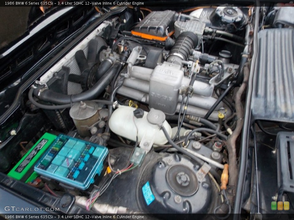 3.4 Liter SOHC 12-Valve Inline 6 Cylinder Engine for the 1986 BMW 6 Series #92500095