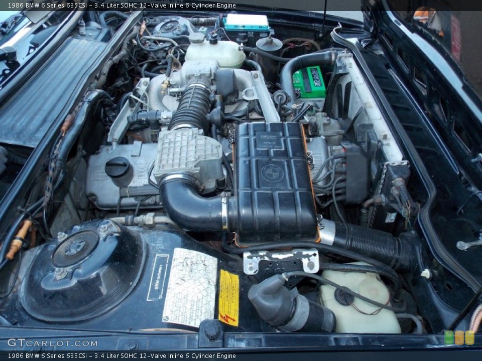 3.4 Liter SOHC 12-Valve Inline 6 Cylinder Engine for the 1986 BMW 6 Series #92500122