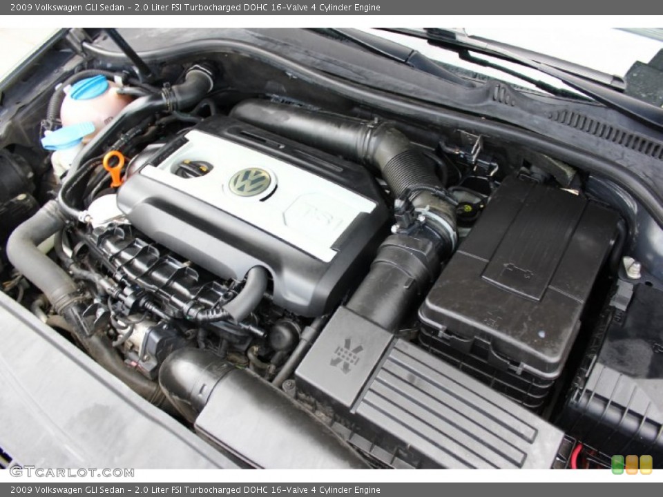 2.0 Liter FSI Turbocharged DOHC 16-Valve 4 Cylinder 2009 Volkswagen GLI Engine