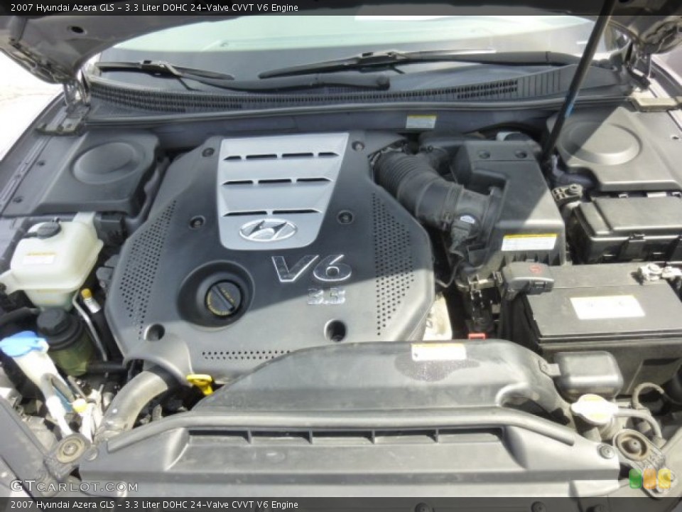 3.3 Liter DOHC 24-Valve CVVT V6 2007 Hyundai Azera Engine