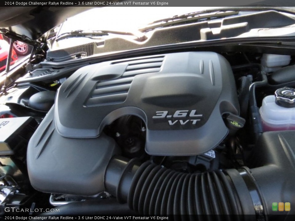 3.6 Liter DOHC 24-Valve VVT Pentastar V6 2014 Dodge Challenger Engine