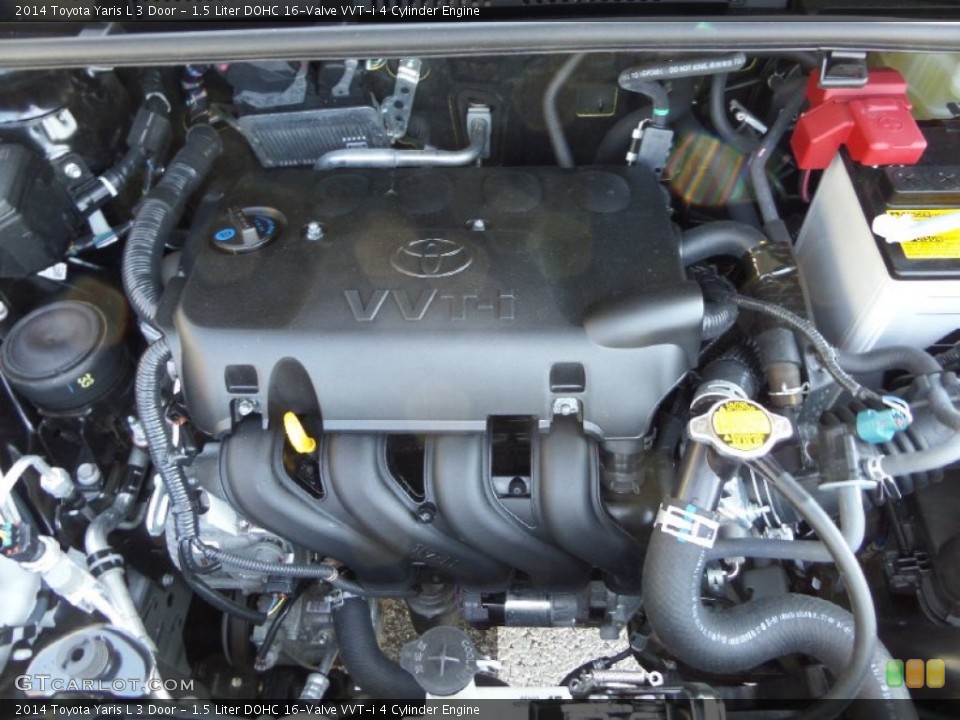 1.5 Liter DOHC 16-Valve VVT-i 4 Cylinder 2014 Toyota Yaris Engine