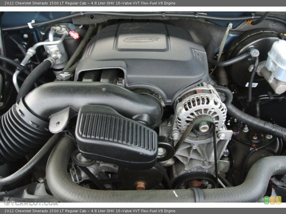 4.8 Liter OHV 16-Valve VVT Flex-Fuel V8 Engine for the 2012 Chevrolet Silverado 1500 #92793585