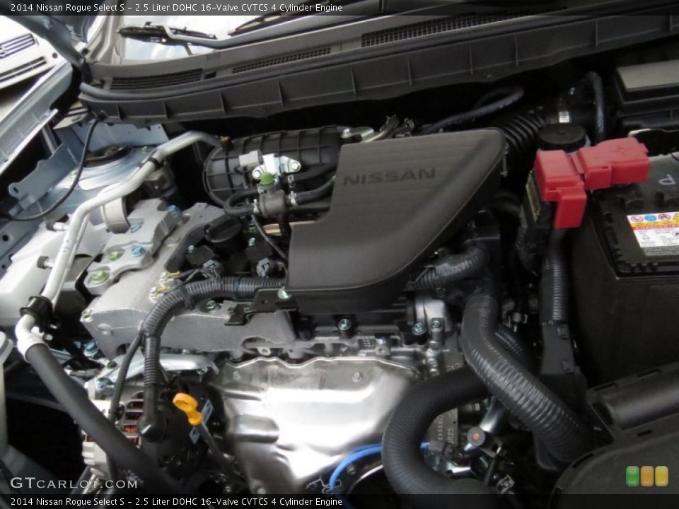 2.5 Liter DOHC 16-Valve CVTCS 4 Cylinder 2014 Nissan Rogue Select Engine