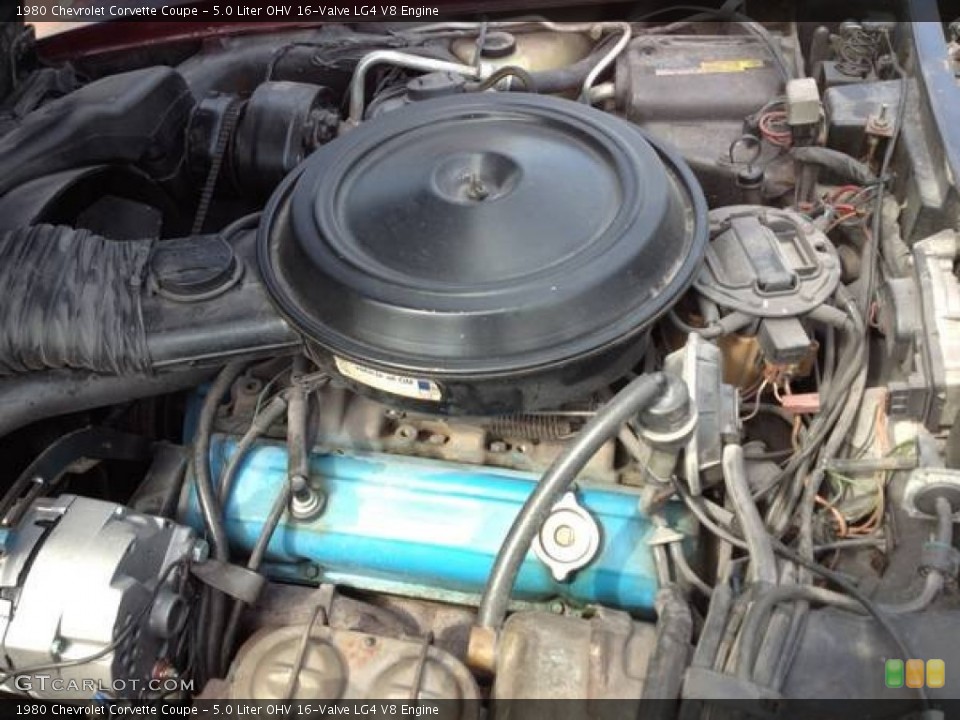 5.0 Liter OHV 16-Valve LG4 V8 1980 Chevrolet Corvette Engine