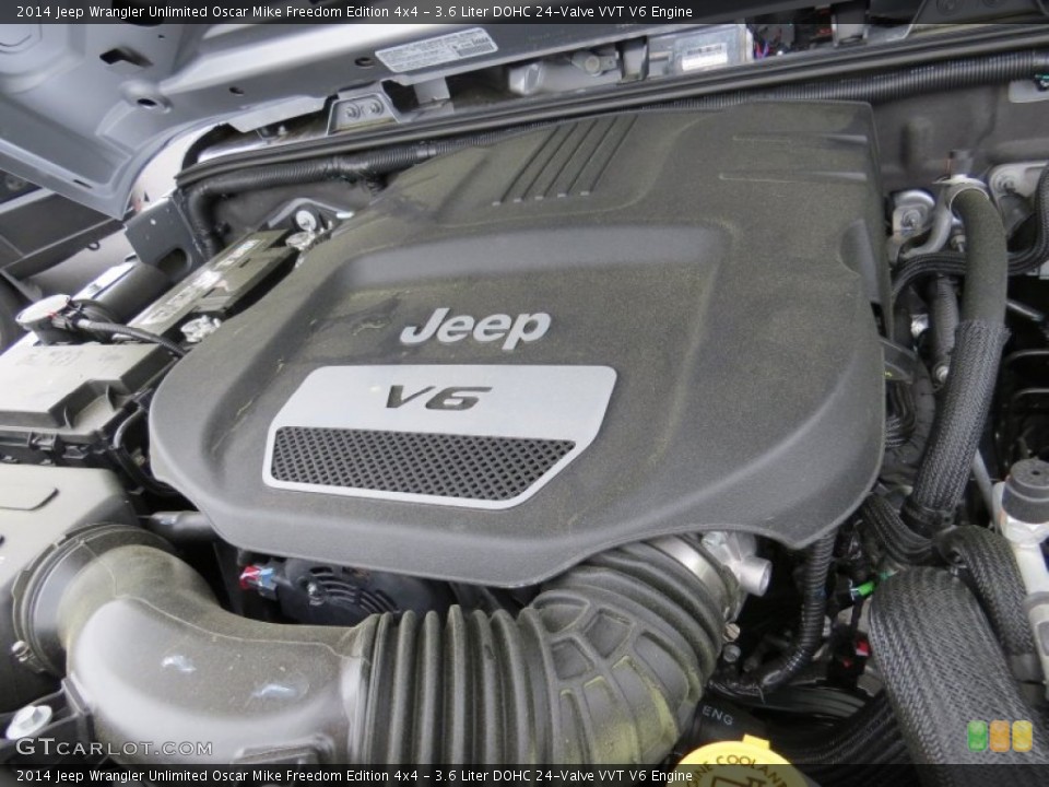 3.6 Liter DOHC 24-Valve VVT V6 2014 Jeep Wrangler Unlimited Engine