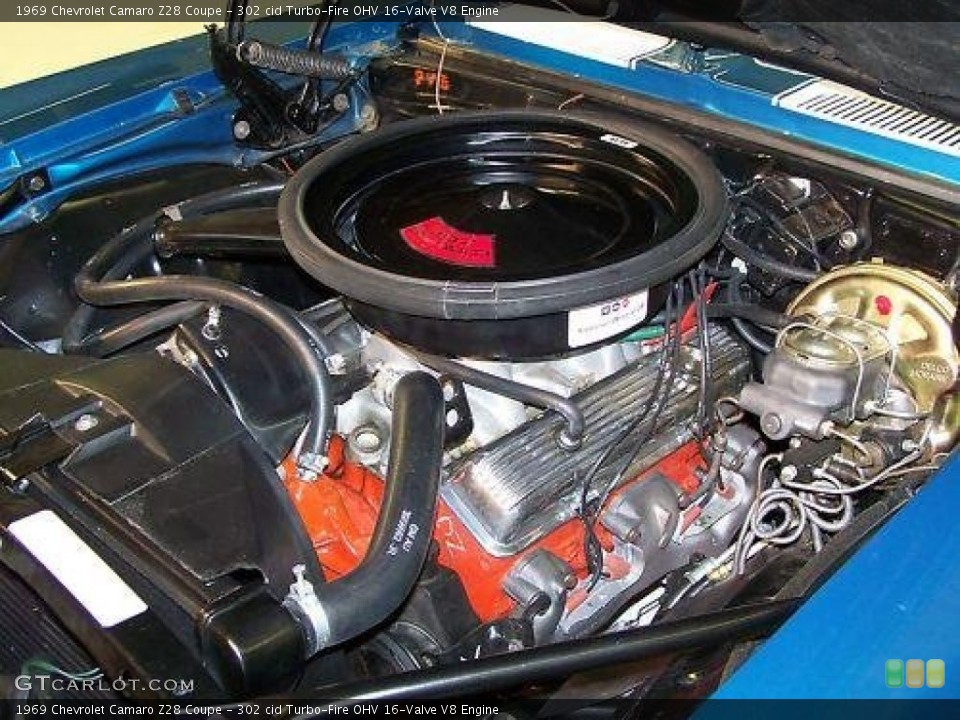 302 cid Turbo-Fire OHV 16-Valve V8 Engine for the 1969 Chevrolet Camaro #93092006