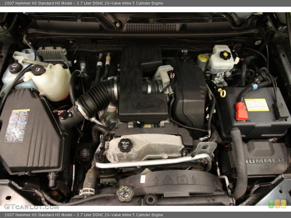 3.7 Liter DOHC 20-Valve Inline 5 Cylinder 2007 Hummer H3 Engine