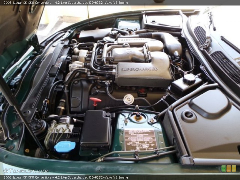 4.2 Liter Supercharged DOHC 32-Valve V8 Engine for the 2005 Jaguar XK #93215369