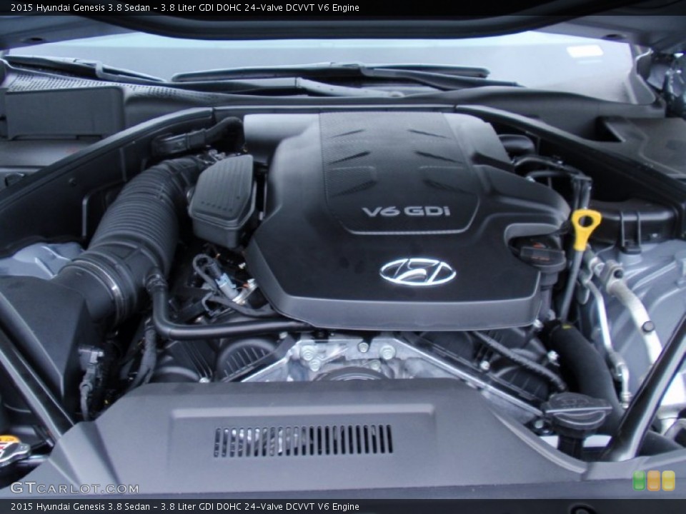 3.8 Liter GDI DOHC 24-Valve DCVVT V6 Engine for the 2015 Hyundai Genesis #93421544