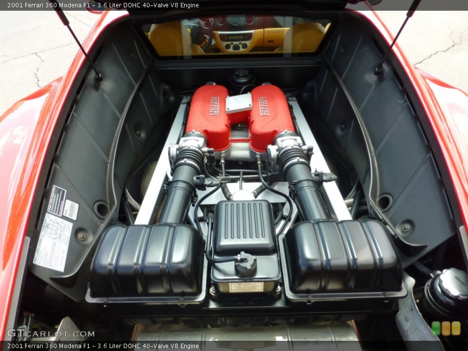 3.6 Liter DOHC 40-Valve V8 2001 Ferrari 360 Engine