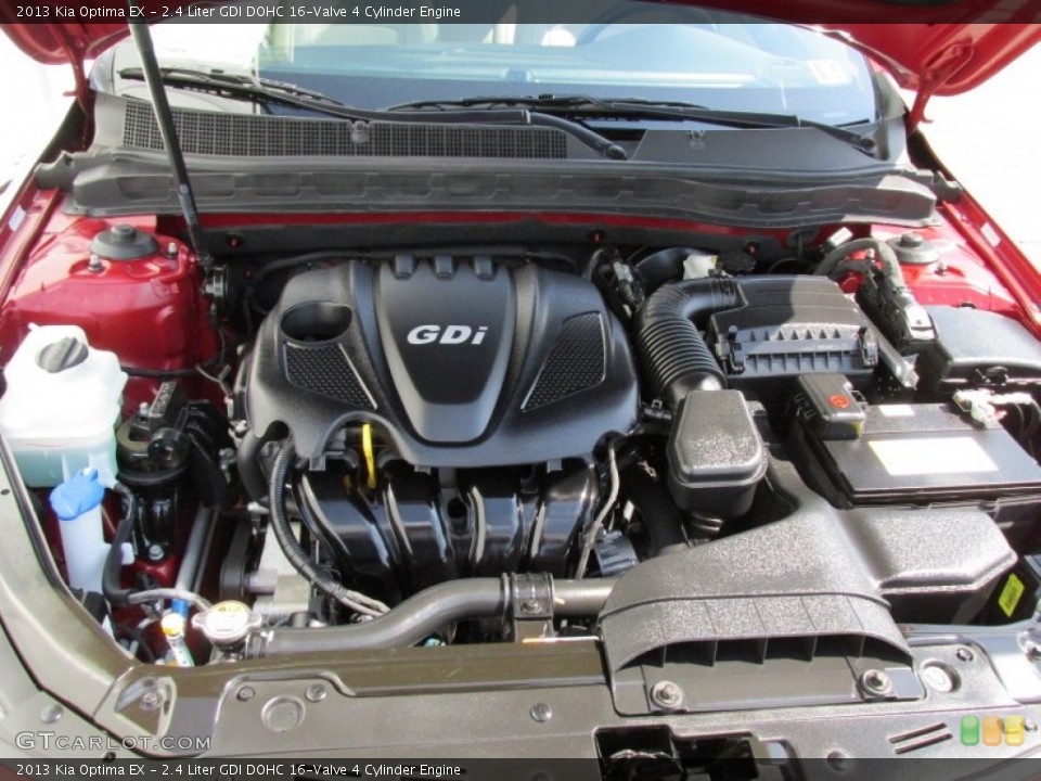 2.4 Liter GDI DOHC 16-Valve 4 Cylinder 2013 Kia Optima Engine