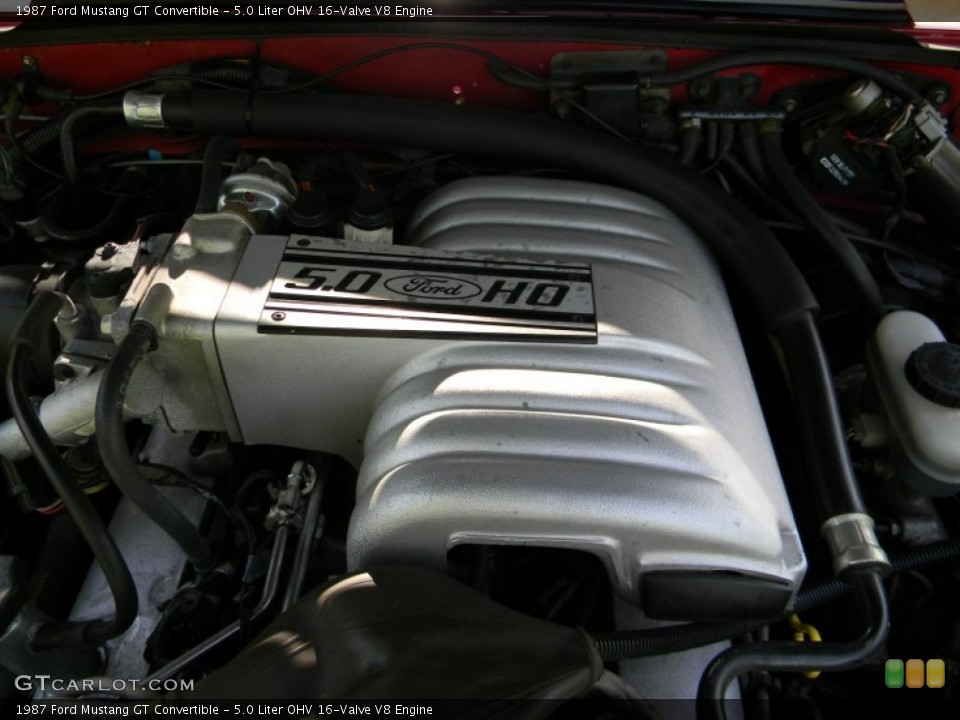 5.0 Liter OHV 16-Valve V8 Engine for the 1987 Ford Mustang #93727902