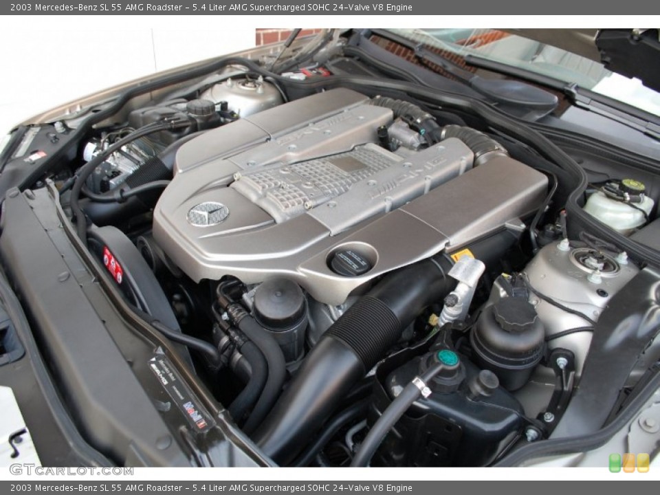 5.4 Liter AMG Supercharged SOHC 24-Valve V8 2003 Mercedes-Benz SL Engine