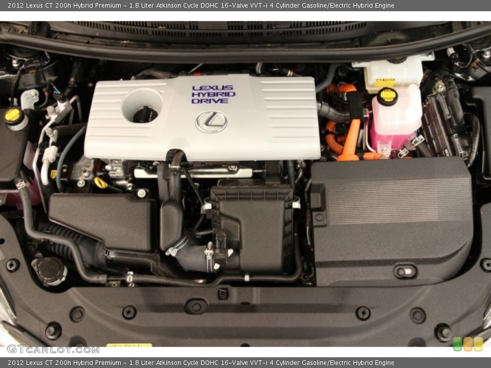 1.8 Liter Atkinson Cycle DOHC 16-Valve VVT-i 4 Cylinder Gasoline/Electric Hybrid 2012 Lexus CT Engine
