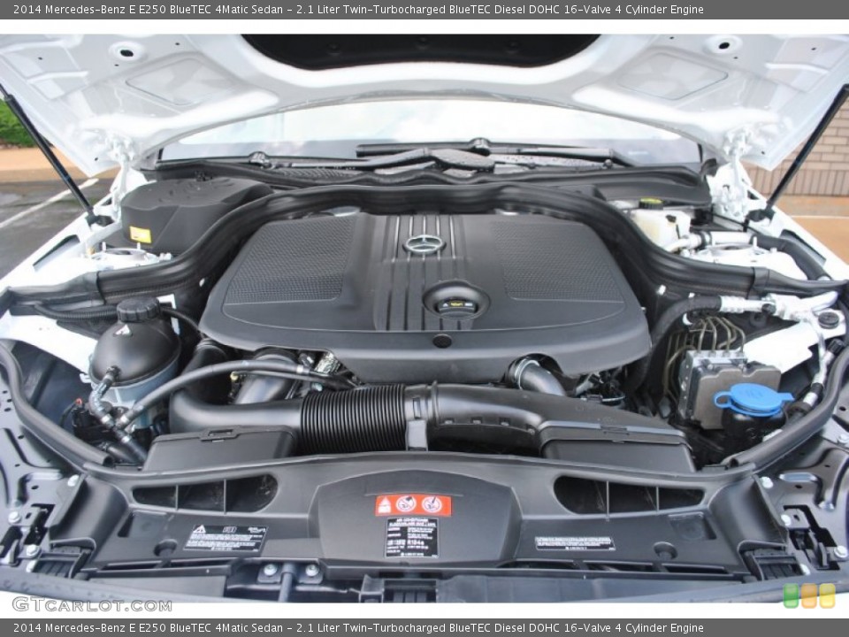 2.1 Liter Twin-Turbocharged BlueTEC Diesel DOHC 16-Valve 4 Cylinder 2014 Mercedes-Benz E Engine