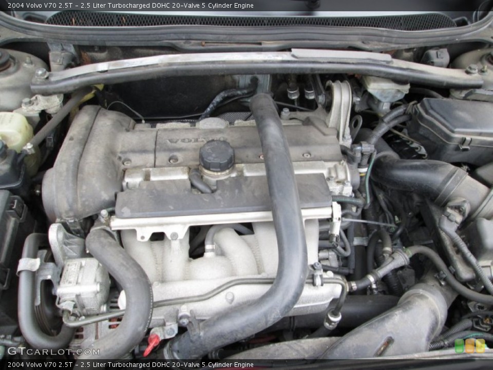 2.5 Liter Turbocharged DOHC 20-Valve 5 Cylinder 2004 Volvo V70 Engine