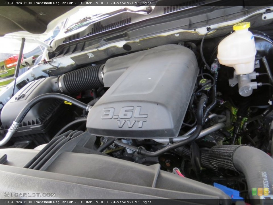 3.6 Liter FFV DOHC 24-Valve VVT V6 2014 Ram 1500 Engine