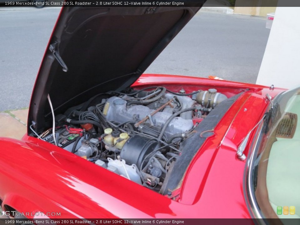 2.8 Liter SOHC 12-Valve Inline 6 Cylinder 1969 Mercedes-Benz SL Class Engine