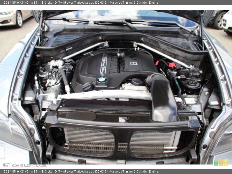 3.0 Liter DI TwinPower Turbocharged DOHC 24-Valve VVT Inline 6 Cylinder 2014 BMW X6 Engine