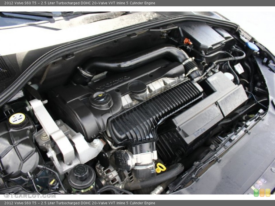 2.5 Liter Turbocharged DOHC 20-Valve VVT Inline 5 Cylinder 2012 Volvo S60 Engine