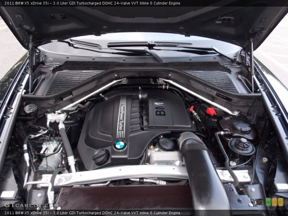3.0 Liter GDI Turbocharged DOHC 24-Valve VVT Inline 6 Cylinder 2011 BMW X5 Engine