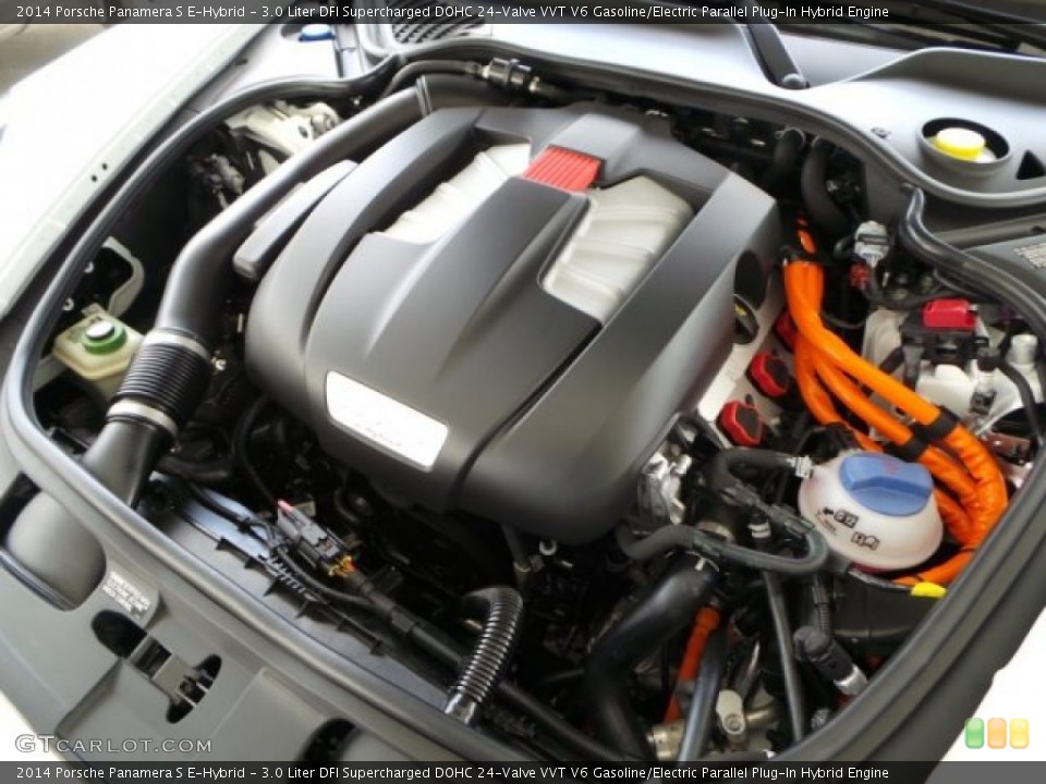 3.0 Liter DFI Supercharged DOHC 24-Valve VVT V6 Gasoline/Electric Parallel Plug-In Hybrid Engine for the 2014 Porsche Panamera #94523997