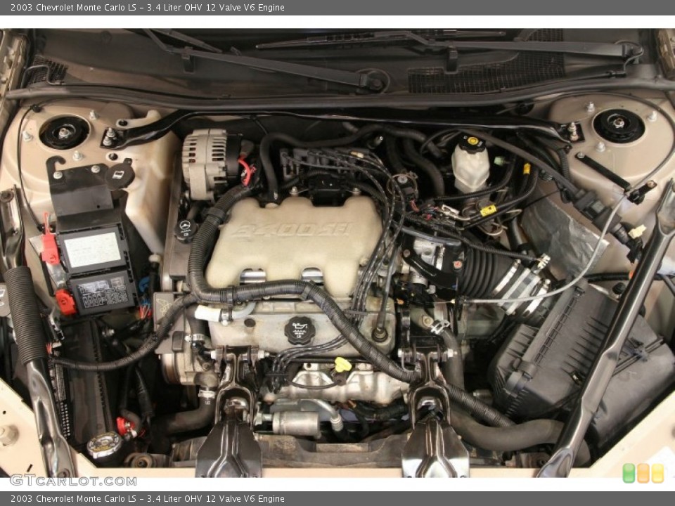 3.4 Liter OHV 12 Valve V6 2003 Chevrolet Monte Carlo Engine