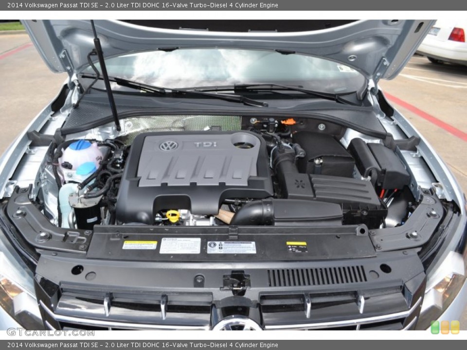 2.0 Liter TDI DOHC 16-Valve Turbo-Diesel 4 Cylinder 2014 Volkswagen Passat Engine