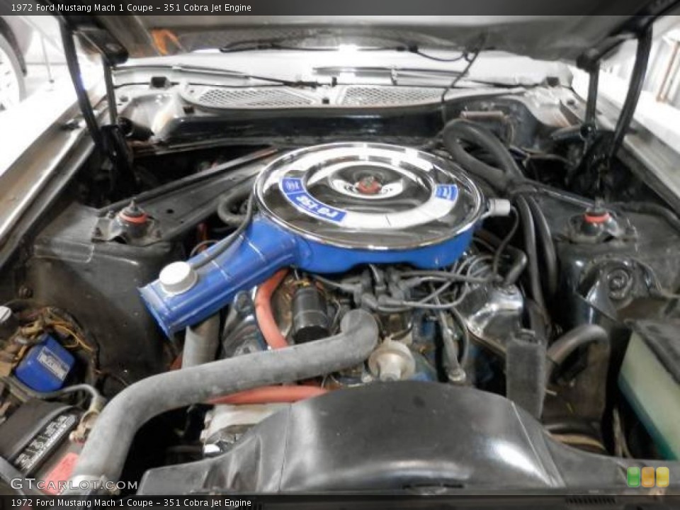 351 Cobra Jet 1972 Ford Mustang Engine