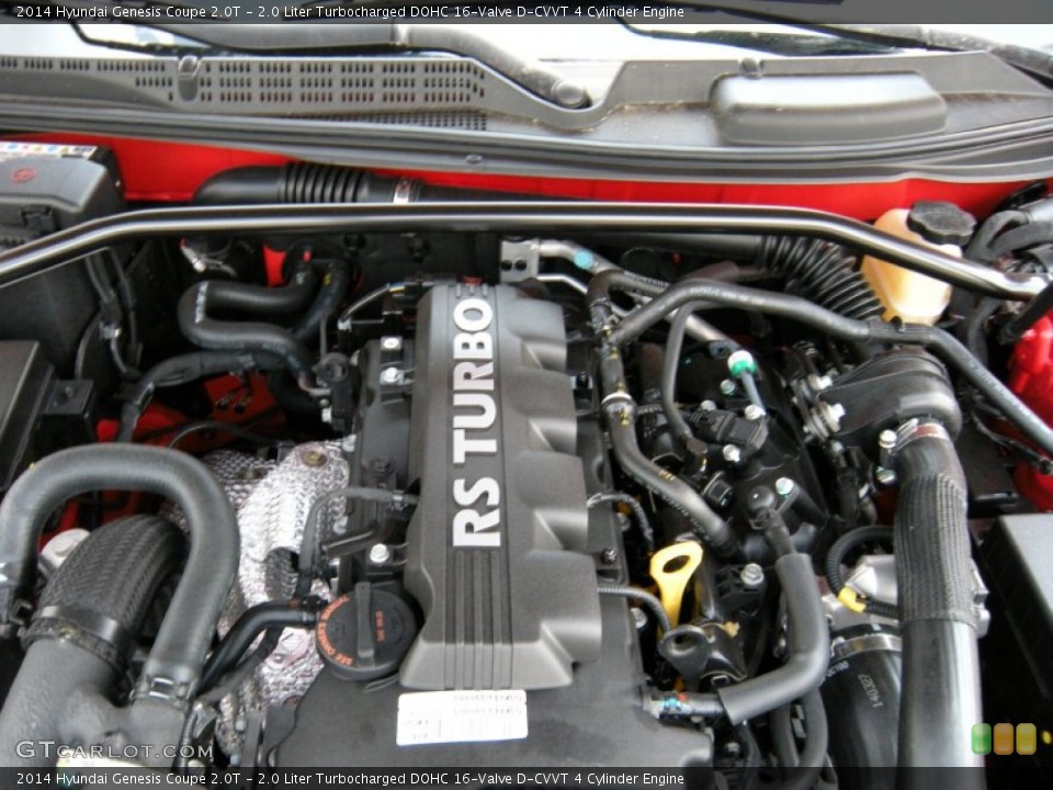 2.0 Liter Turbocharged DOHC 16-Valve D-CVVT 4 Cylinder 2014 Hyundai Genesis Coupe Engine