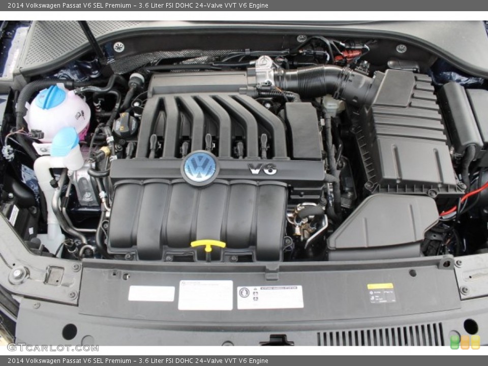 3.6 Liter FSI DOHC 24-Valve VVT V6 2014 Volkswagen Passat Engine