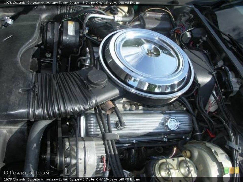 5.7 Liter OHV 16-Valve L48 V8 1978 Chevrolet Corvette Engine