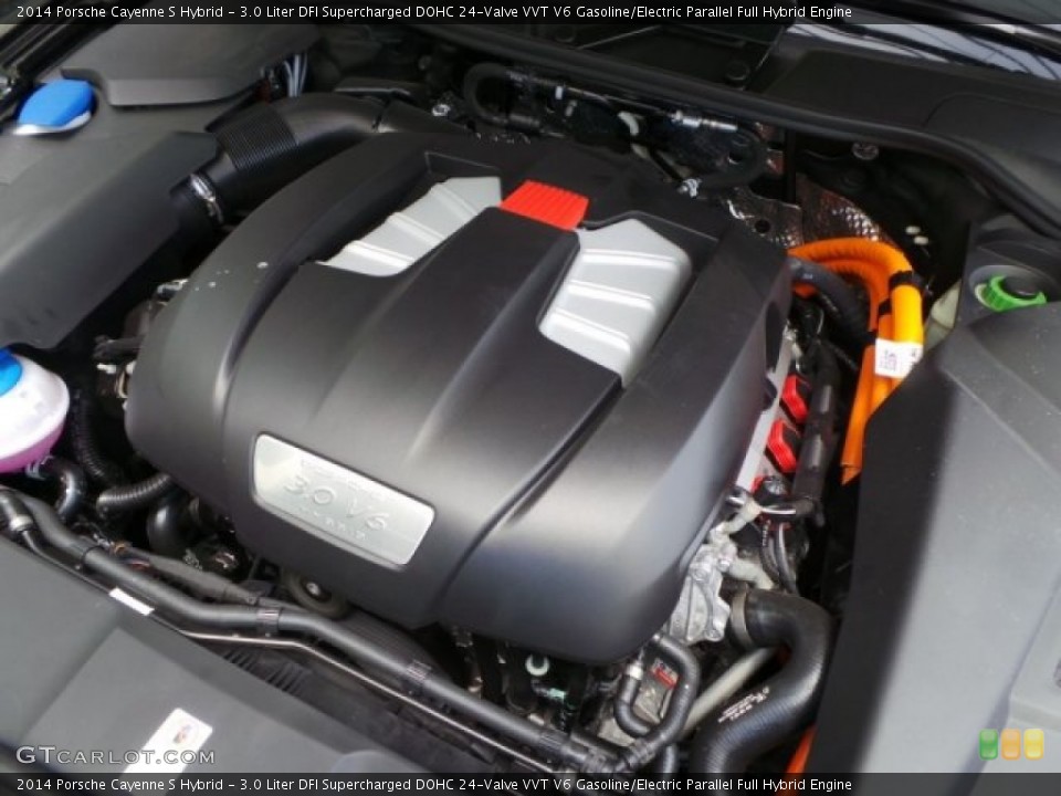 3.0 Liter DFI Supercharged DOHC 24-Valve VVT V6 Gasoline/Electric Parallel Full Hybrid Engine for the 2014 Porsche Cayenne #95071011