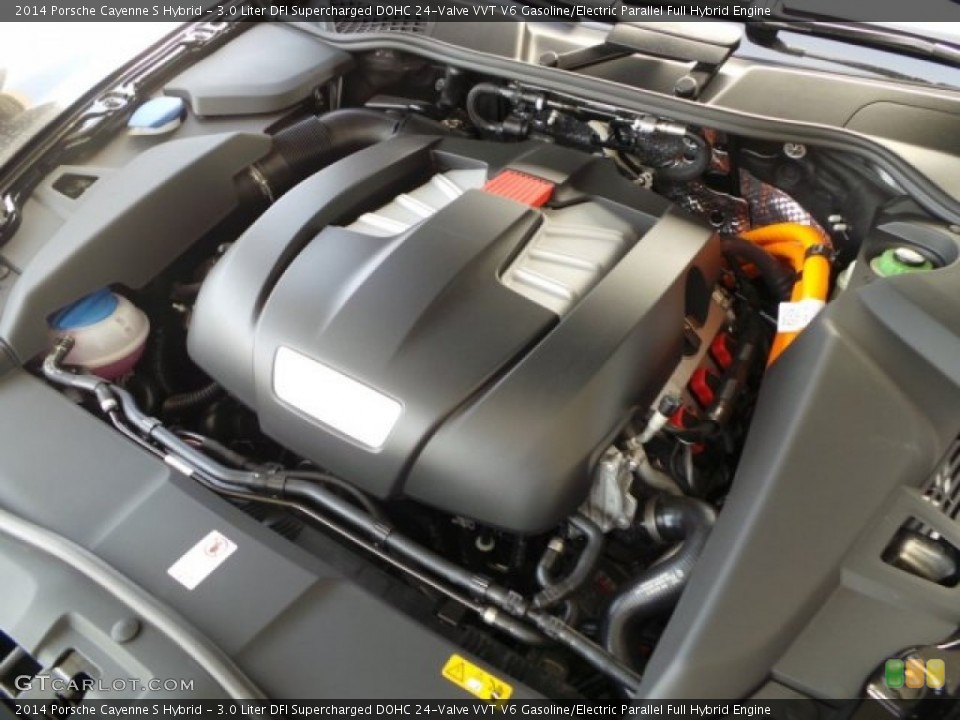 3.0 Liter DFI Supercharged DOHC 24-Valve VVT V6 Gasoline/Electric Parallel Full Hybrid Engine for the 2014 Porsche Cayenne #95071584