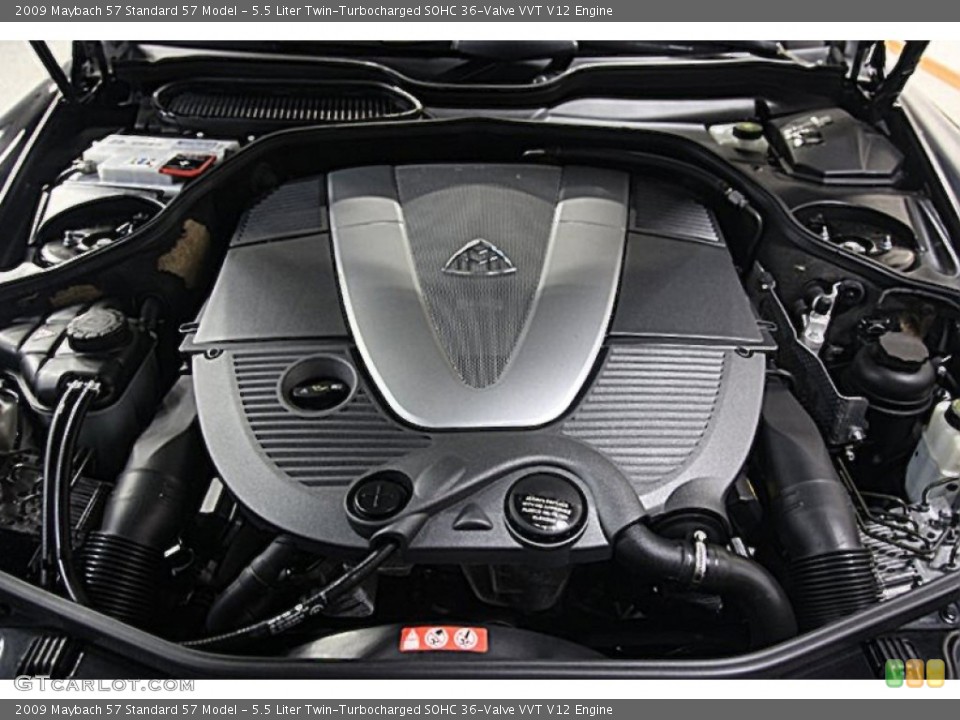 5.5 Liter Twin-Turbocharged SOHC 36-Valve VVT V12 Engine for the 2009 Maybach 57 #95073312