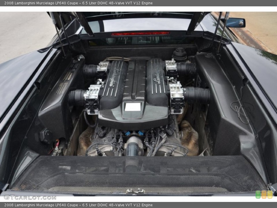 6.5 Liter DOHC 48-Valve VVT V12 2008 Lamborghini Murcielago Engine