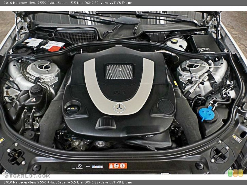 5.5 Liter DOHC 32-Valve VVT V8 2010 Mercedes-Benz S Engine